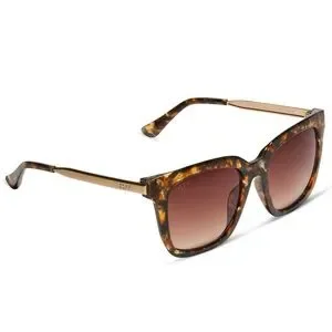 Diff Eyewear Hailey Sunglasses- Dunmor Tortoise Brown Gradient Hailey Square Sunglasses | Dunmor Tortoise Frame & Brown  main image 4